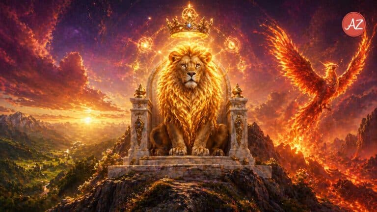 Leo Monthly Horoscope May 2026 showing themes of global authority, career recognition, and solar power