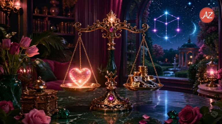 Libra Monthly Horoscope May 2026 showing themes of partnership balance and financial transformation