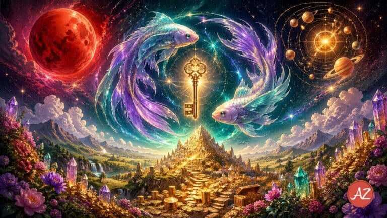 Pisces Monthly Horoscope May 2026 illustrating financial manifestion and the keys to the wealth vault