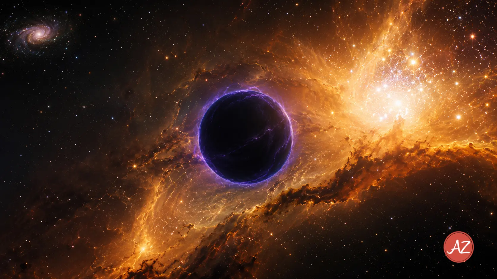 Rahu Transit 2026 into Sagittarius Navamsha visualized in deep space, showing the massive indigo shadow planet merging into a swirling golden nebula.