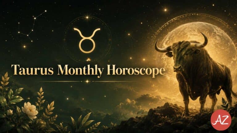 Taurus June 2026 Horoscope featured image with golden Taurus zodiac symbol, celestial stars, and a bull against a mystical night-sky background.
